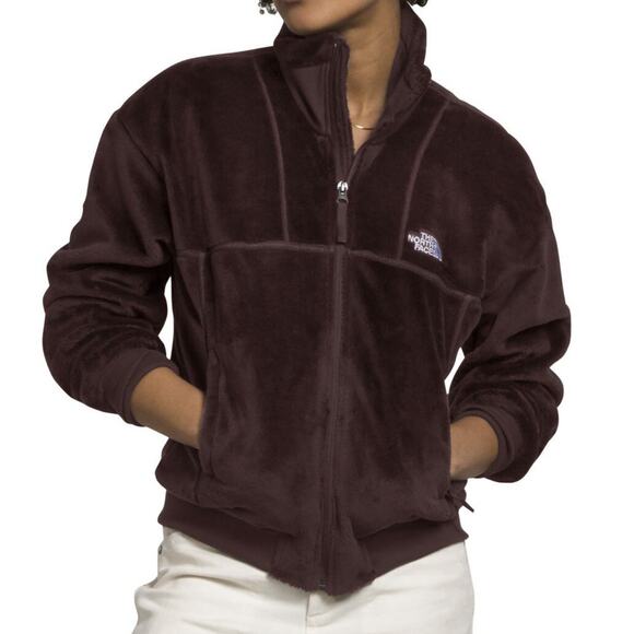 The North Face Jacket Size Medium Womens Luxe Osito Full Zip Coal Brown $130 - Picture 2 of 11